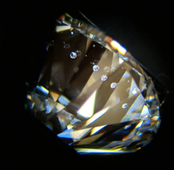 Garnet inclusion in diamond