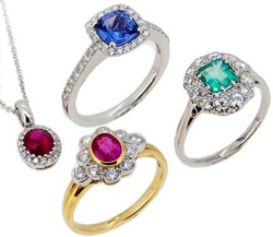 Diamond and gem rings